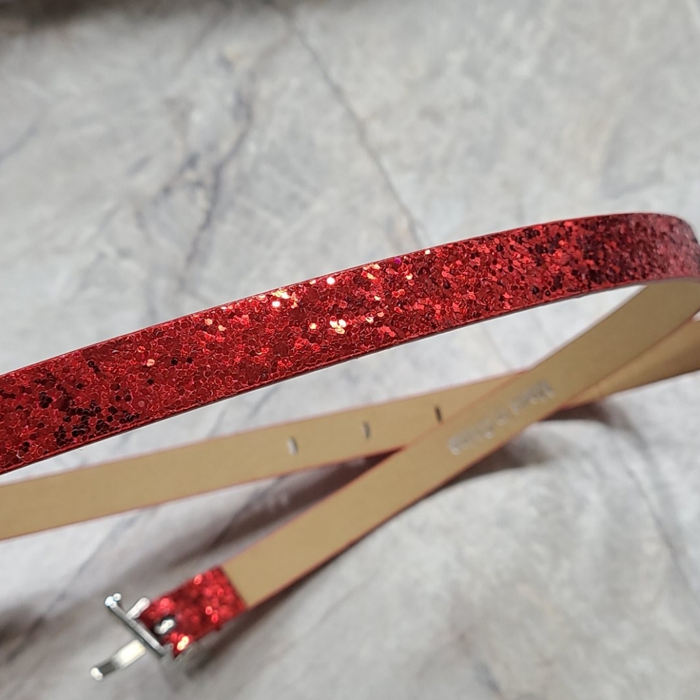 Red glitter belt